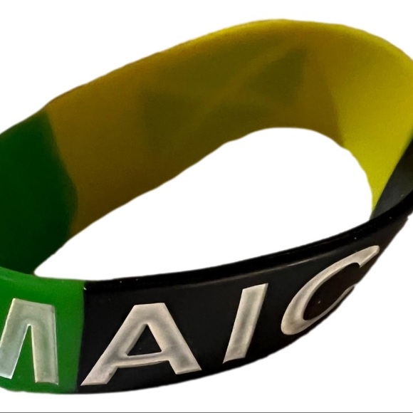 Unisex Jamaica Rasta Silicone Wristband - Picture 1 of 3
